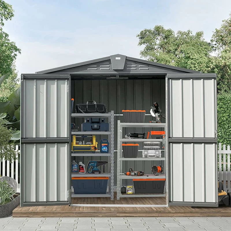 Domi Outdoor Living Outdoor Storage Shed Gable Roof#size_6'x4'