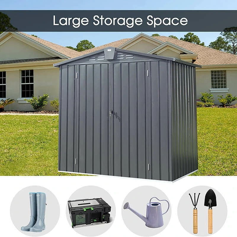 Domi Outdoor Living Outdoor Storage Shed Gable Roof#size_6'x4'