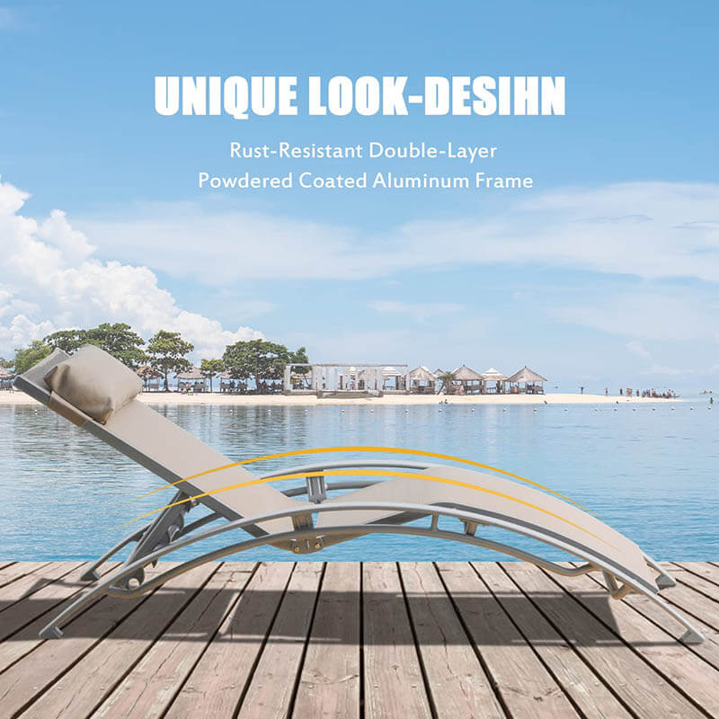 Domi Outdoor Living Lounge Chair#color_khaki