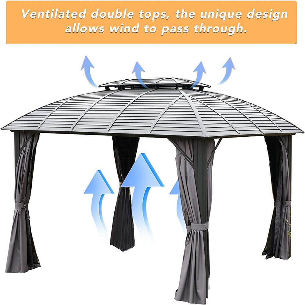 Domi Outdoor Living 10' x 12' Arc Hardtop Gazebo