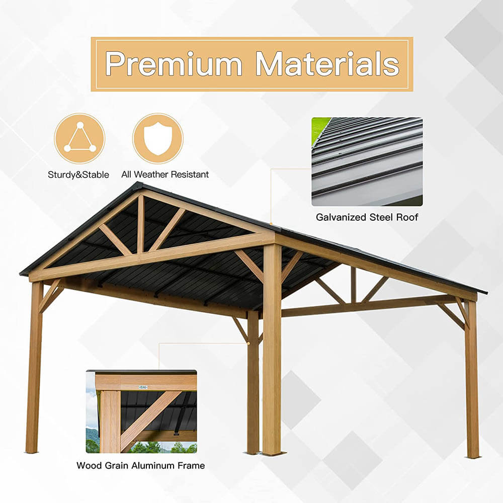 Domioutdoorliving 12' x 14' Hardtop Gazebo